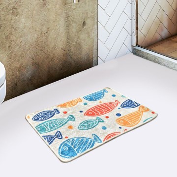 Bathroom mat FISH 40x60 cm colorful