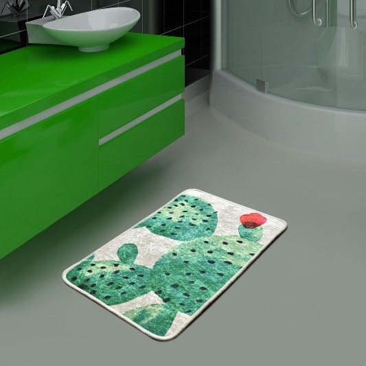 Bathroom mat GREEN 40x60 cm green