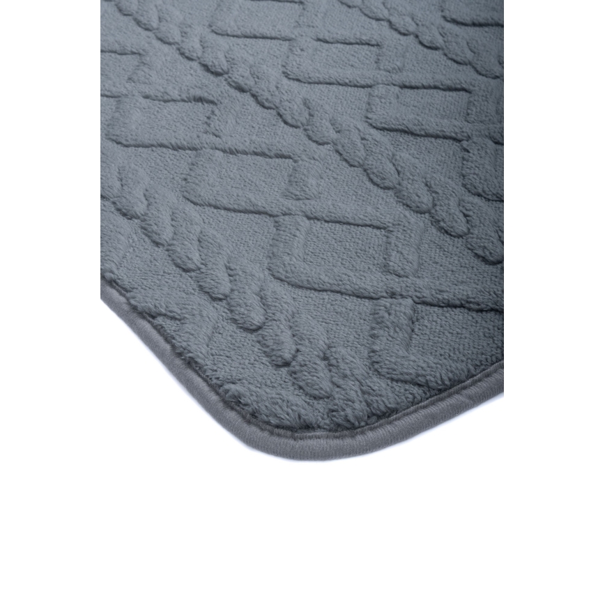 Bathroom mat NEW STYLE 3D 60x90 cm dark gray