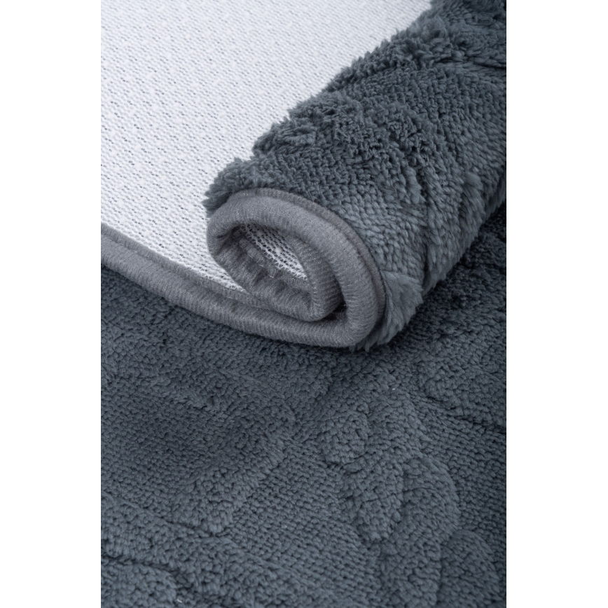 Bathroom mat NEW STYLE 3D 60x90 cm dark gray