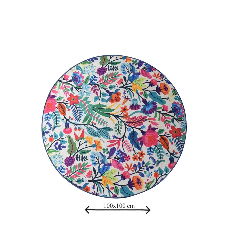 Bathroom mat PICTURA d. 100 cm colorful