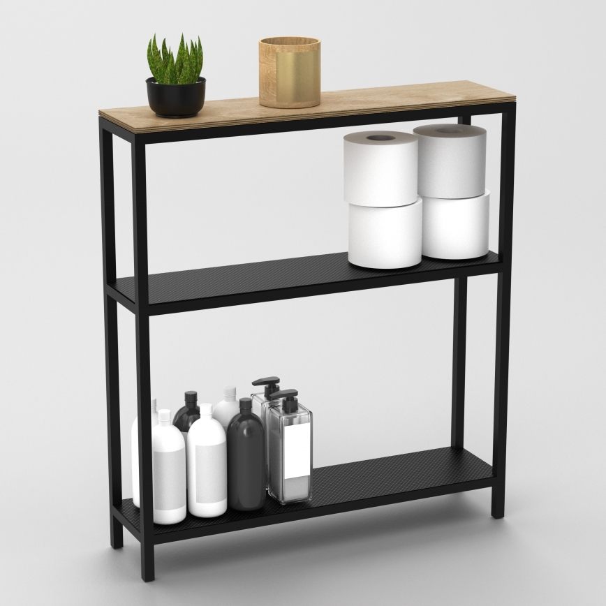 Bathroom rack 67x60 cm black