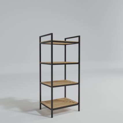 Bathroom rack STRALSUND 110x45 cm oak/black