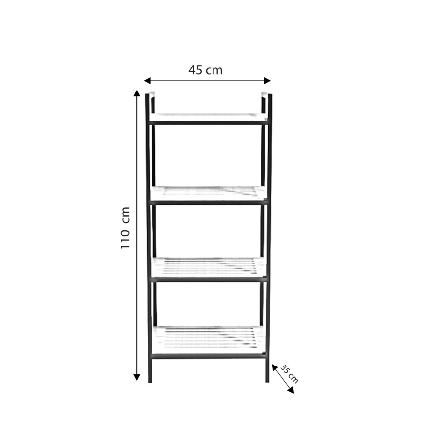 Bathroom rack STRALSUND 110x45 cm oak/black
