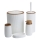 Bathroom set ALISON 5 pcs white/brown