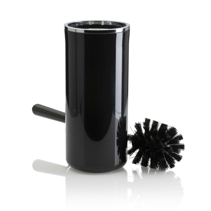 Bathroom set CARMEN 5 pcs black/shiny chrome