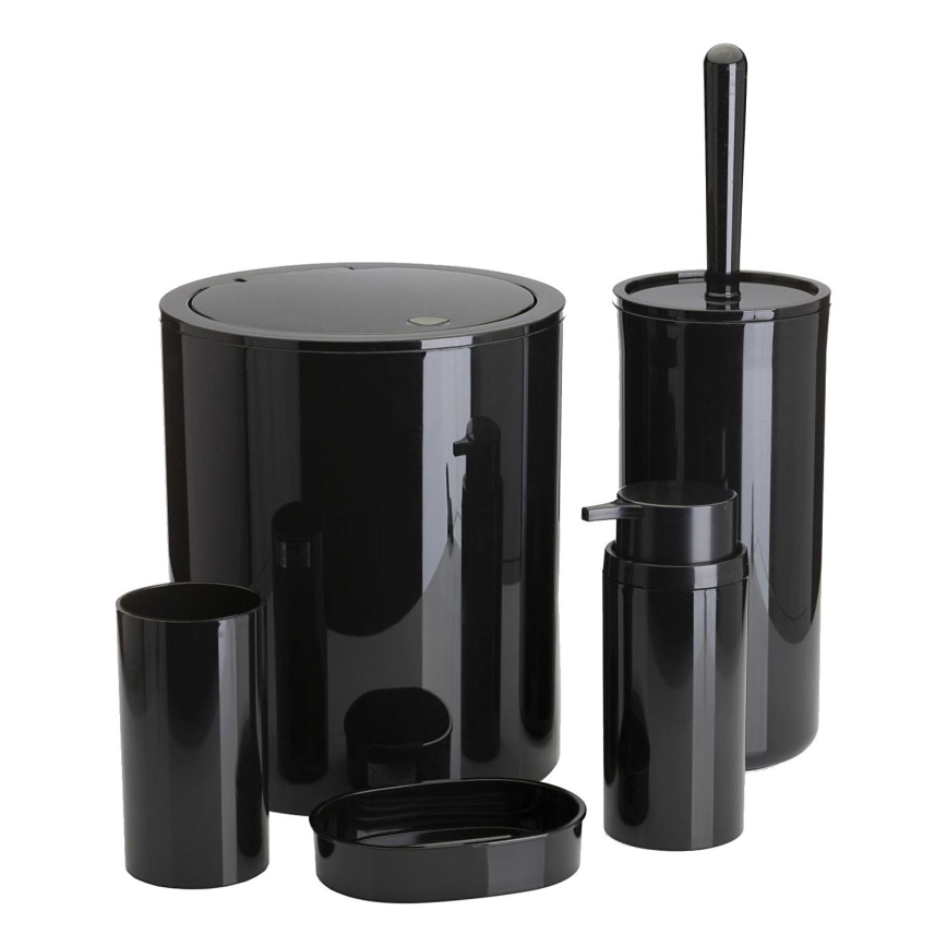Bathroom set CARMEN 5 pcs black