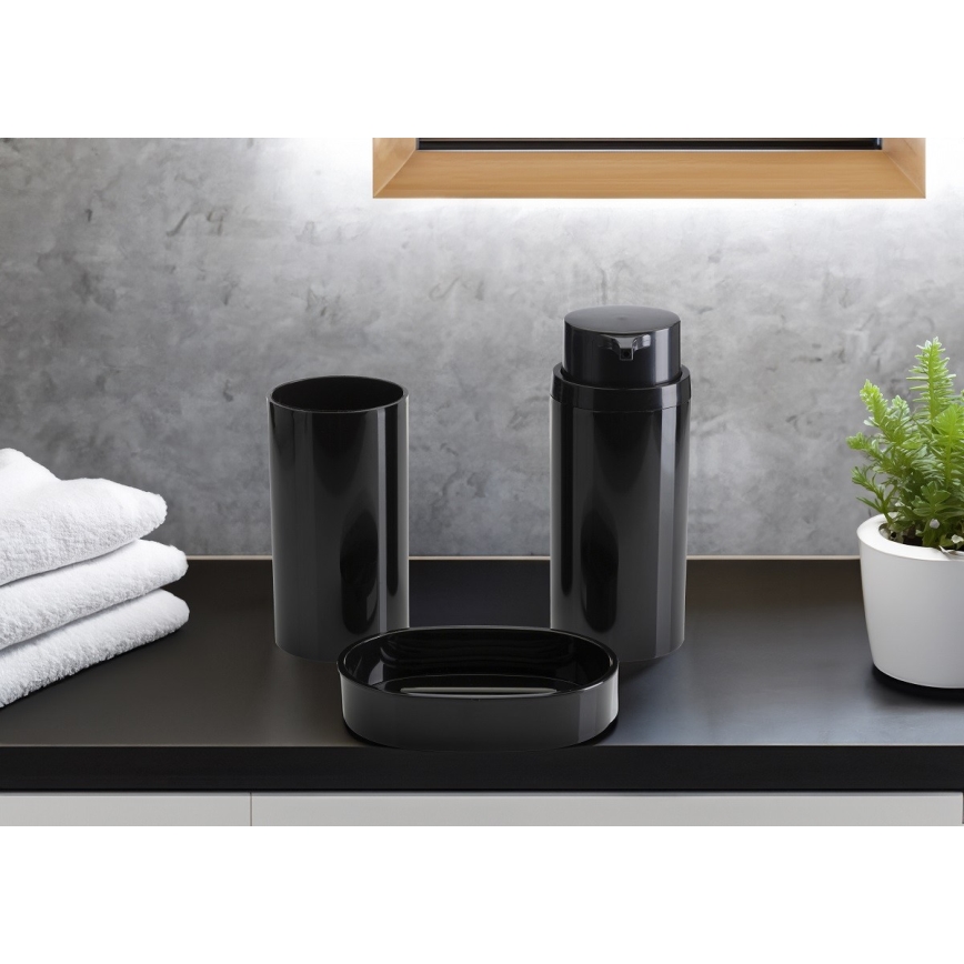 Bathroom set CARMEN 5 pcs black