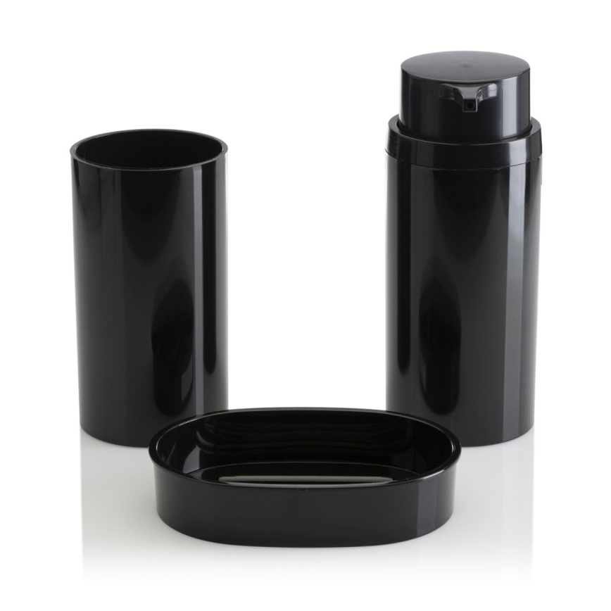 Bathroom set CARMEN 5 pcs black