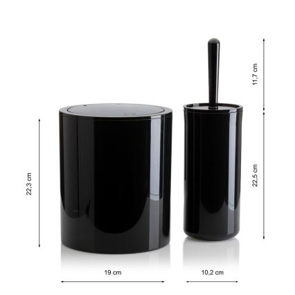 Bathroom set CARMEN 5 pcs black