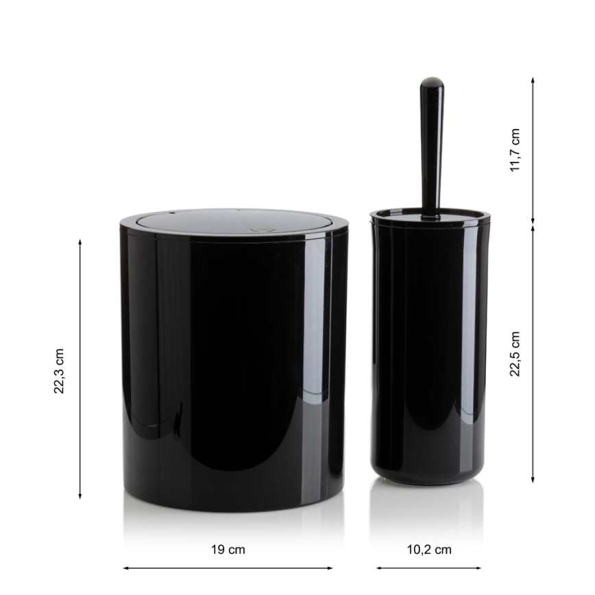 Bathroom set CARMEN 5 pcs black