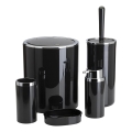 Bathroom set CARMEN 5 pcs black/shiny chrome