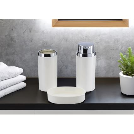 Bathroom set CARMEN 5 pcs white/shiny chrome