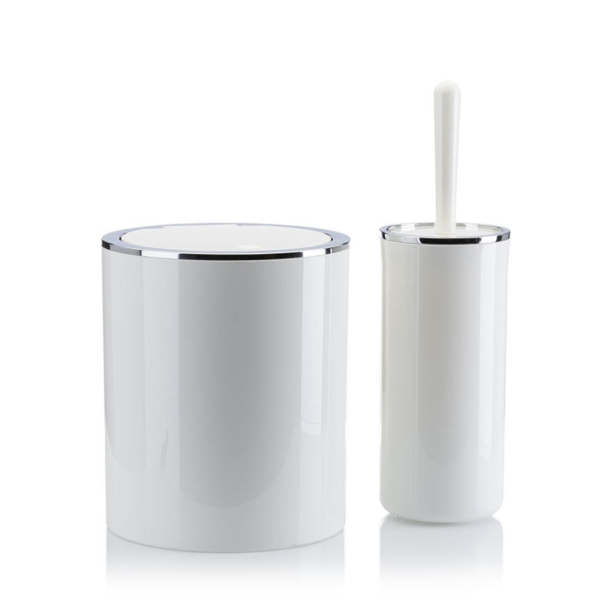 Bathroom set CARMEN 5 pcs white/shiny chrome