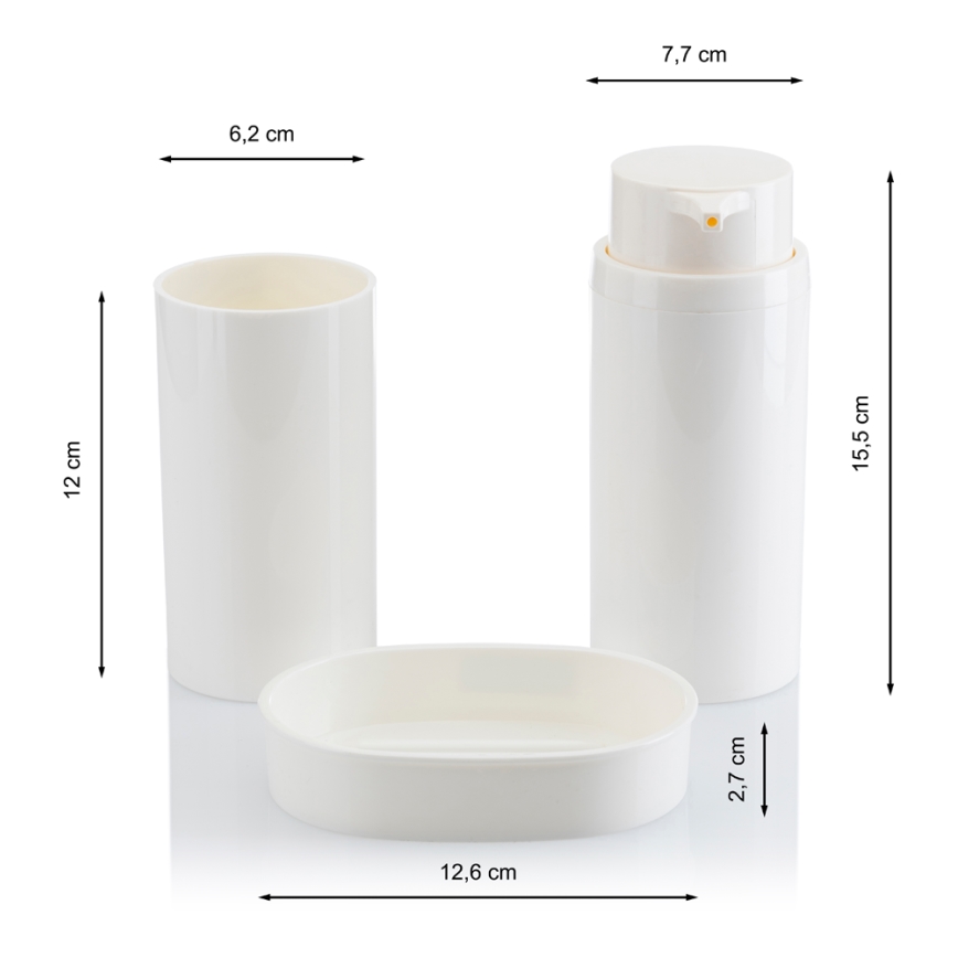 Bathroom set CARMEN 5 pcs white