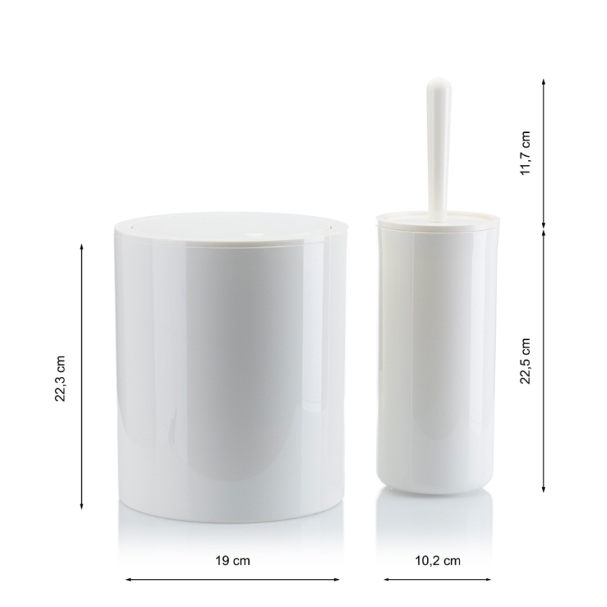 Bathroom set CARMEN 5 pcs white