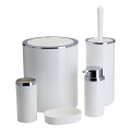 Bathroom set CARMEN 5 pcs white/shiny chrome