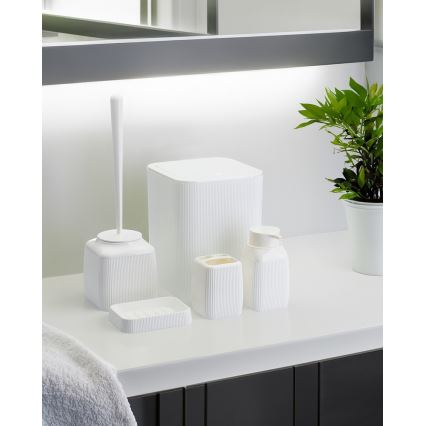 Bathroom set CRYSTAL 5 pcs white