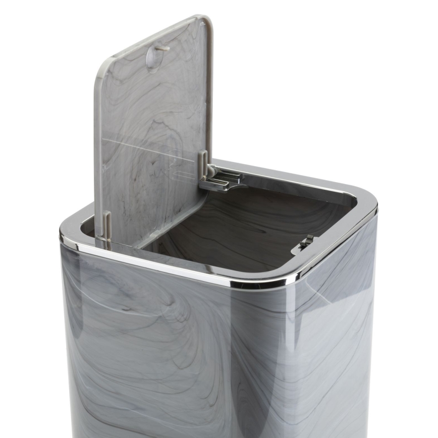 Bathroom set GRIS 5 pcs grey/shiny chrome