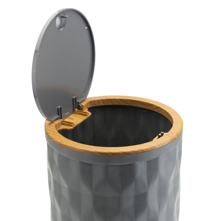 Bathroom set REINA 5 pcs anthracite/brown