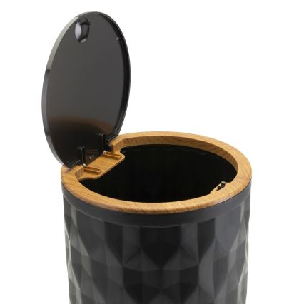 Bathroom set REINA 5 pcs black/brown