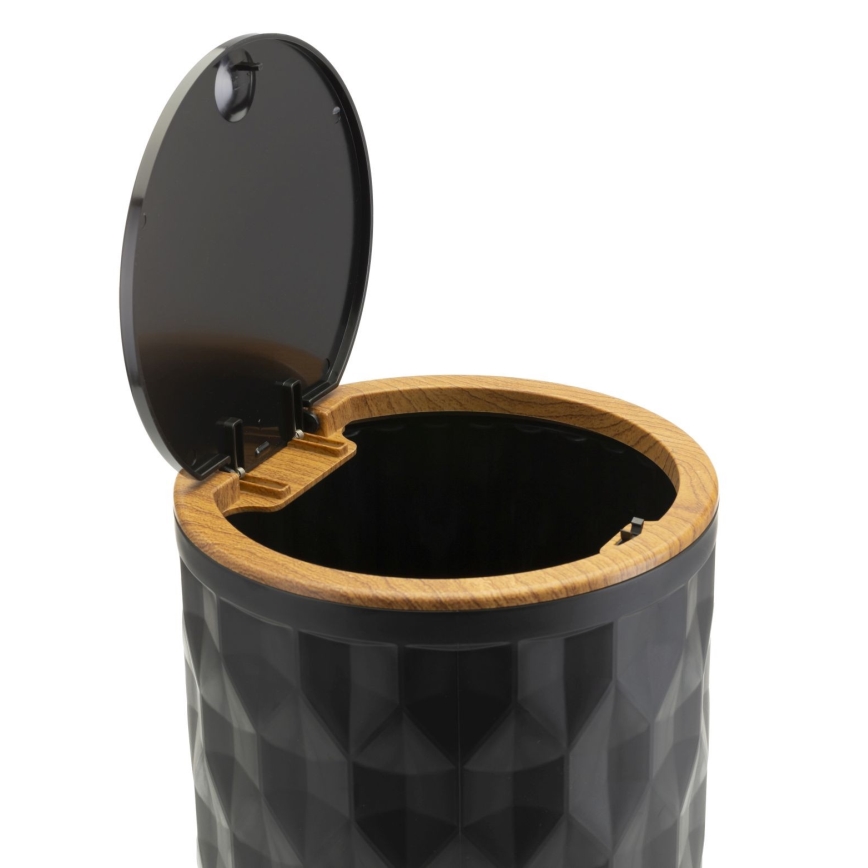 Bathroom set REINA 5 pcs black/brown