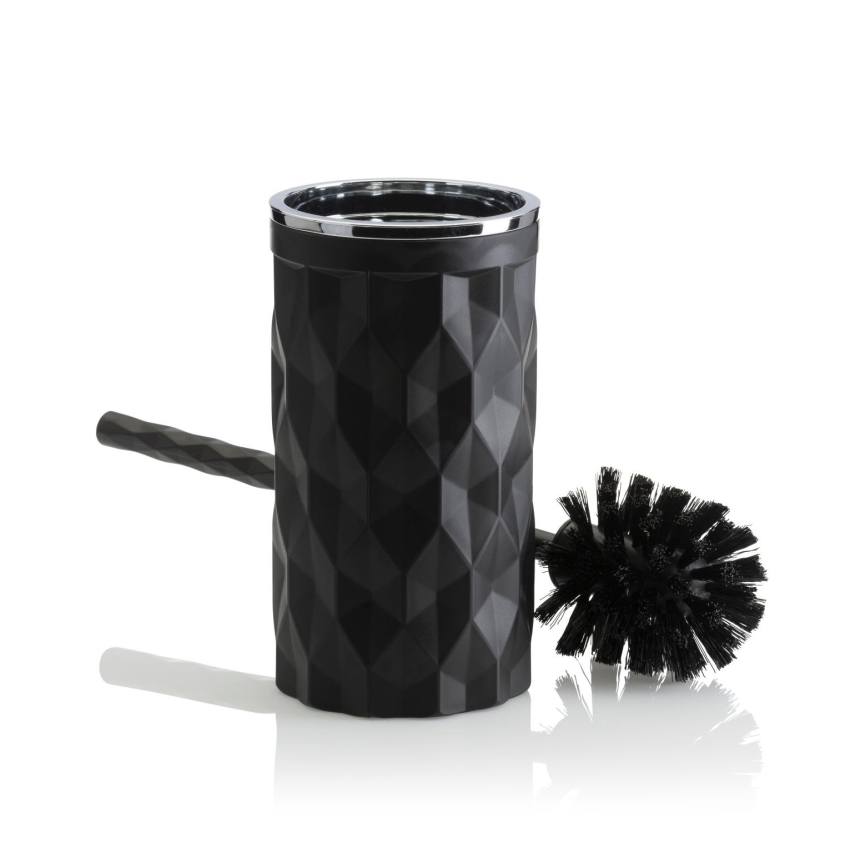 Bathroom set REINA 5 pcs black/shiny chrome