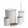 Bathroom set REINA 5 pcs white/brown