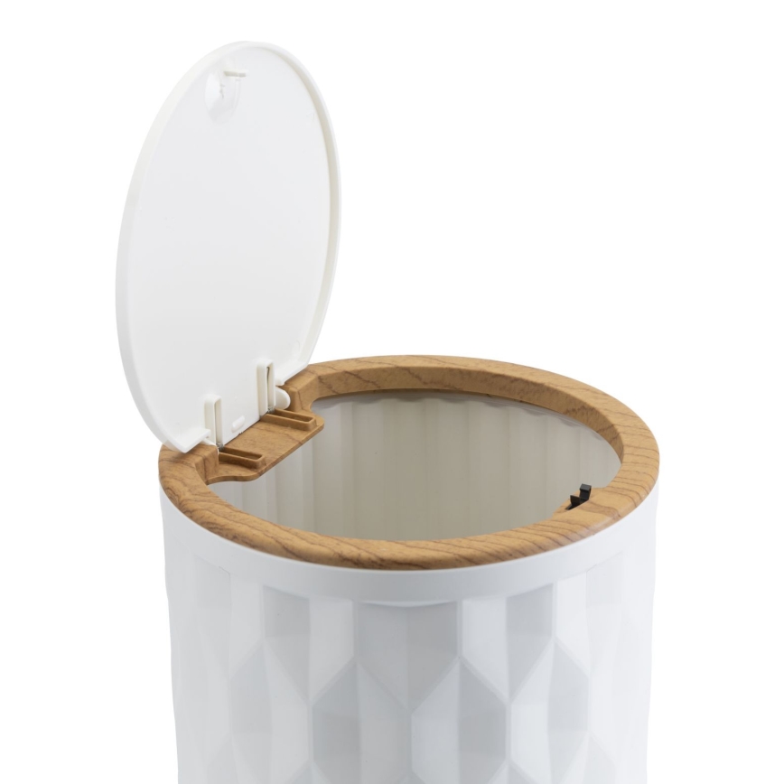 Bathroom set REINA 5 pcs white/brown
