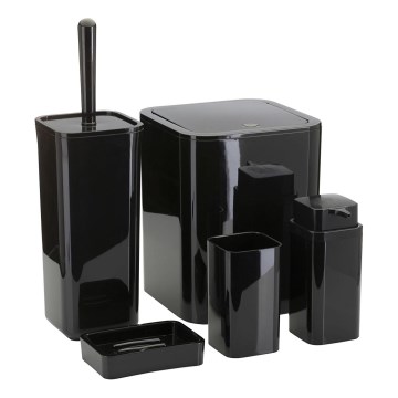 Bathroom set SIERRA 5 pcs black
