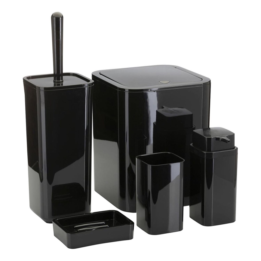 Bathroom set SIERRA 5 pcs black