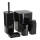 Bathroom set SIERRA 5 pcs black