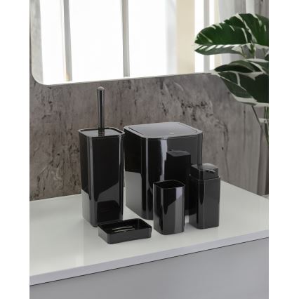 Bathroom set SIERRA 5 pcs black