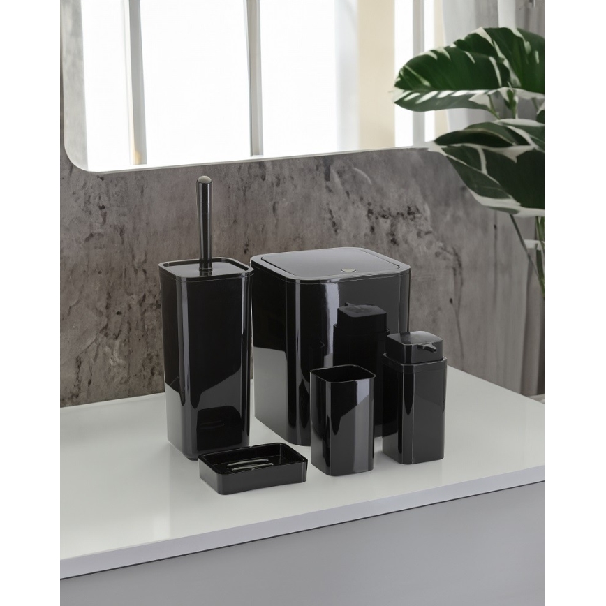 Bathroom set SIERRA 5 pcs black