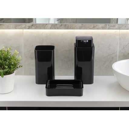 Bathroom set SIERRA 5 pcs black