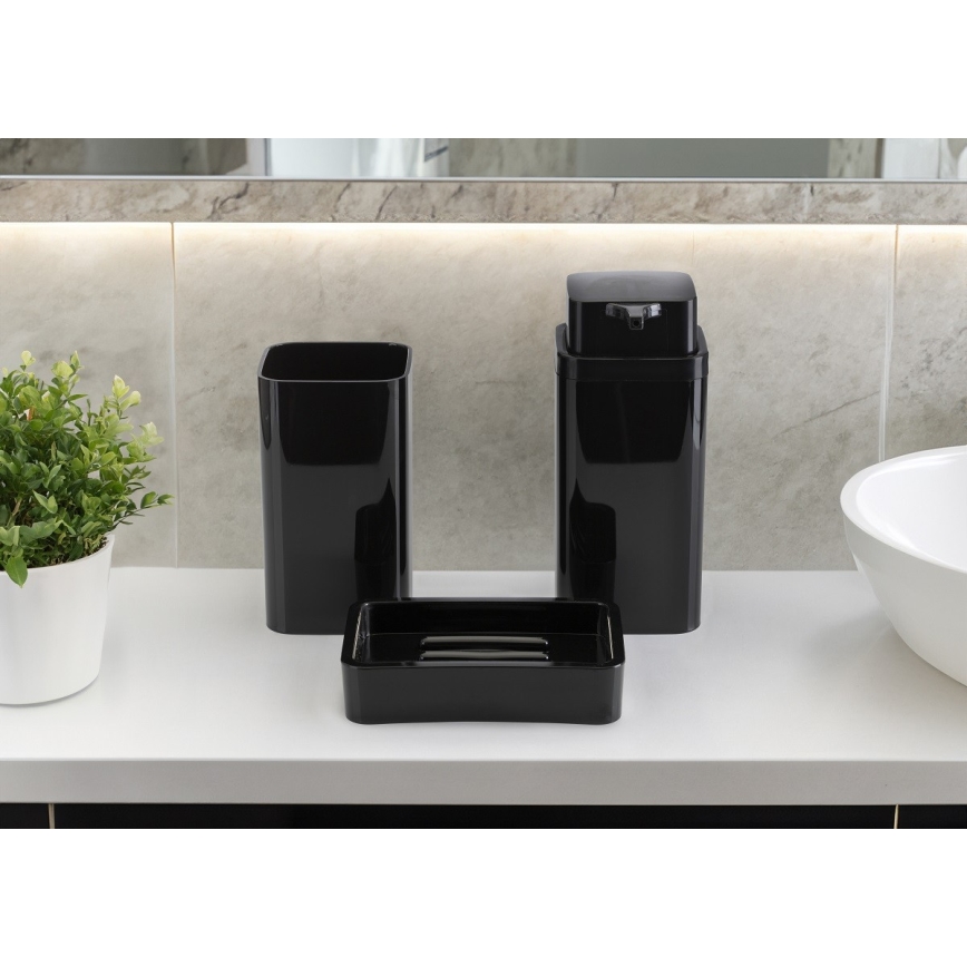Bathroom set SIERRA 5 pcs black