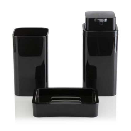 Bathroom set SIERRA 5 pcs black
