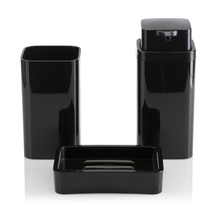 Bathroom set SIERRA 5 pcs black