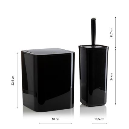 Bathroom set SIERRA 5 pcs black
