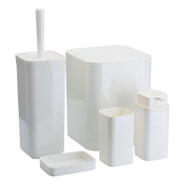Bathroom set SIERRA 5 pcs white
