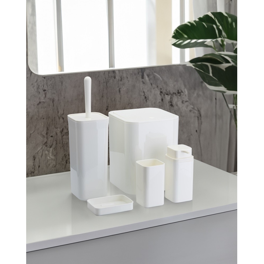 Bathroom set SIERRA 5 pcs white