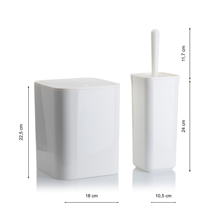 Bathroom set SIERRA 5 pcs white