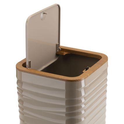 Bathroom set WAVE 5 pcs beige/brown
