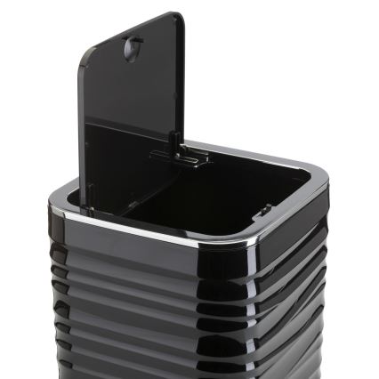 Bathroom set WAVE 5 pcs black/shiny chrome