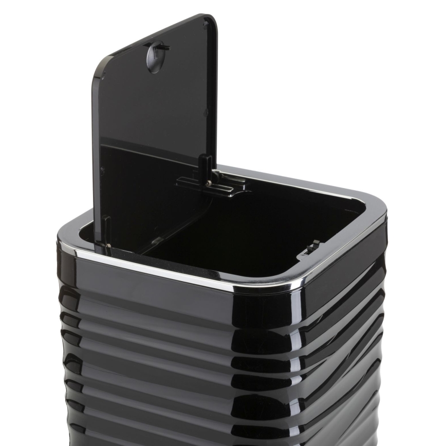 Bathroom set WAVE 5 pcs black/shiny chrome