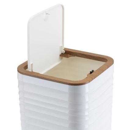 Bathroom set WAVE 5 pcs white/brown