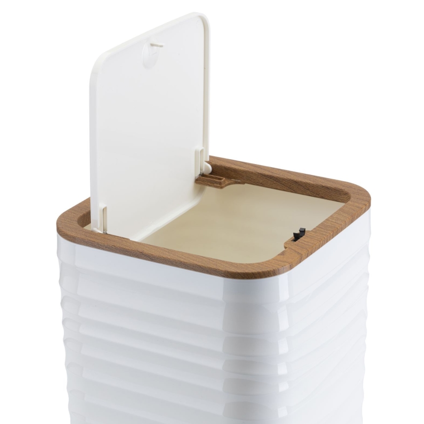 Bathroom set WAVE 5 pcs white/brown