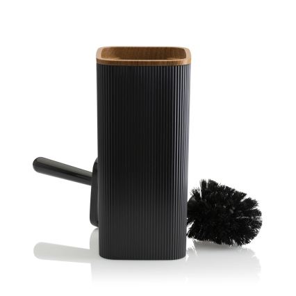Bathroom set ZOYA 5 pcs black/brown