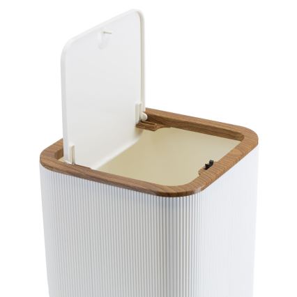 Bathroom set ZOYA 5 pcs white/brown