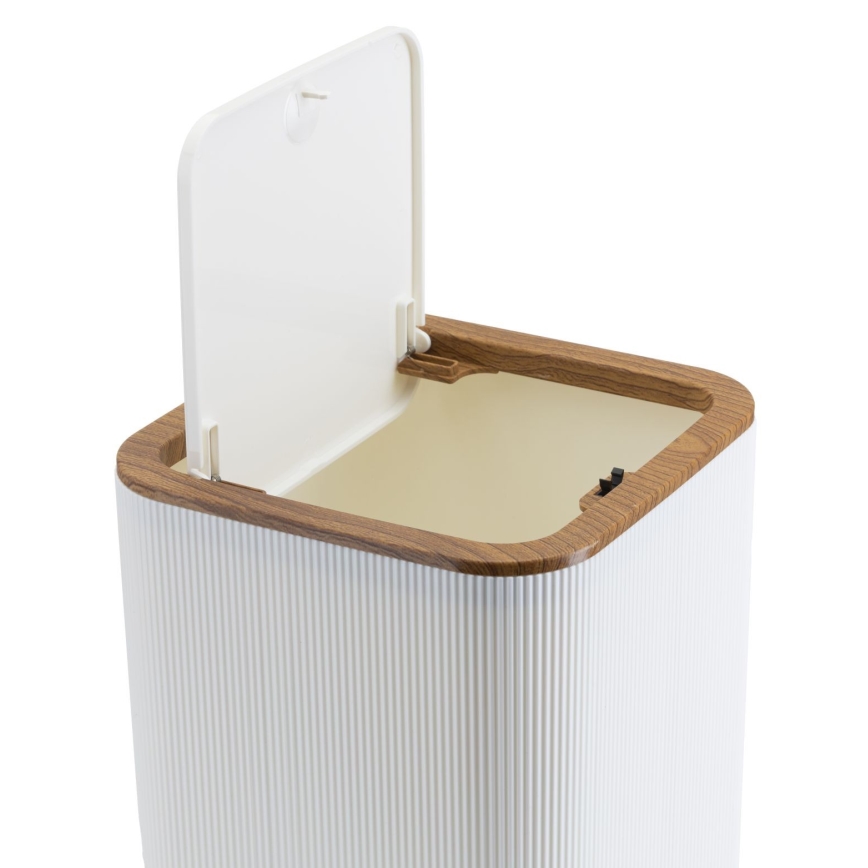 Bathroom set ZOYA 5 pcs white/brown